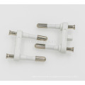 2.5 a two-pin plug insert with 4.0mm brass pin ( electrical 2.5 a parallel 2 pins plug insert )